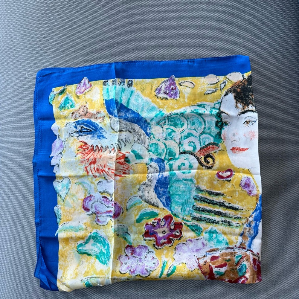 Japanese Geisha Colorful Artistic Scarf
